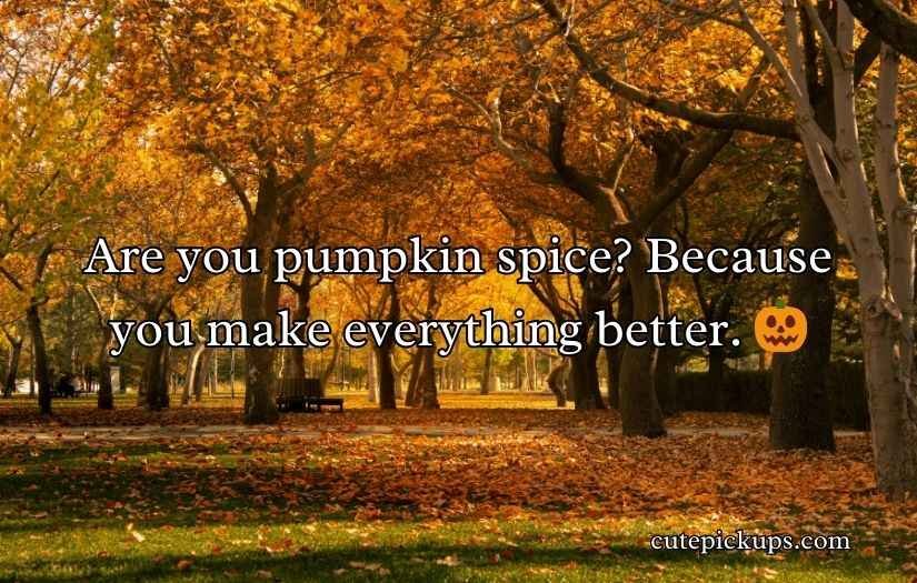 Autumn Pick Up Lines