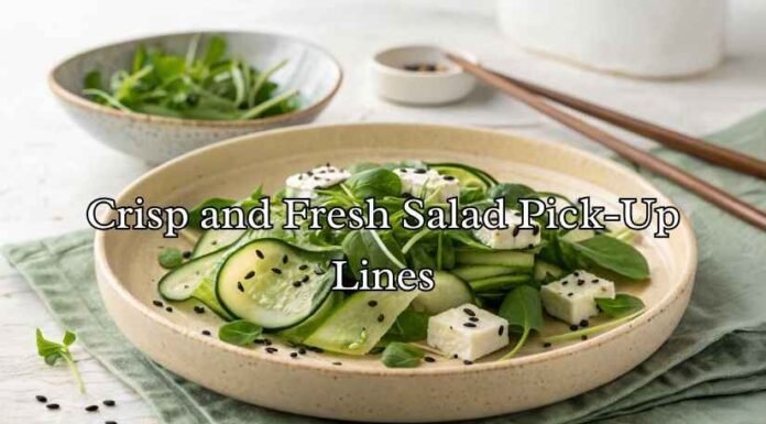 Crisp and Fresh Salad Pick-Up Lines Crisp and Fresh Salad Pick-Up Lines