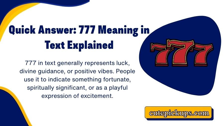 777 Meaning in Text