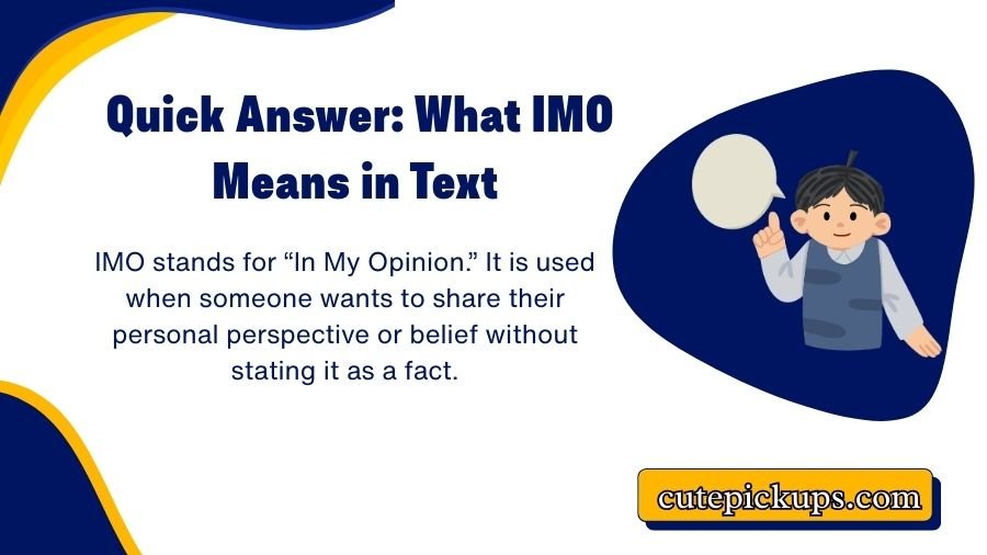 IMO Meaning in Text