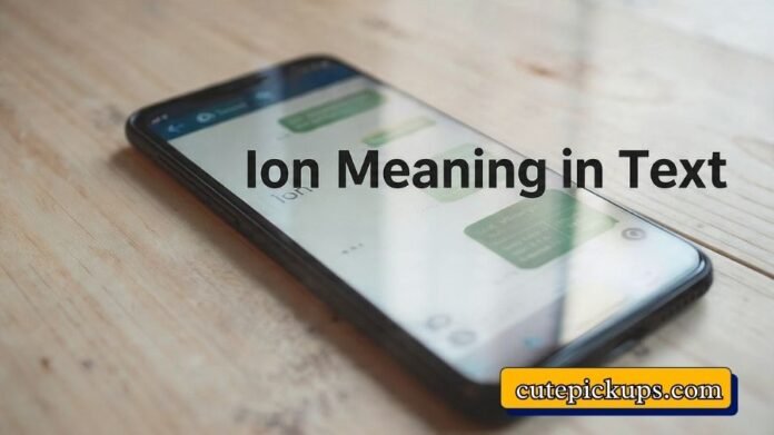 Ion Meaning in Text Ion Meaning in Text