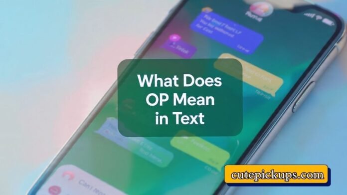 What Does OP Mean in Text What Does OP Mean in Text