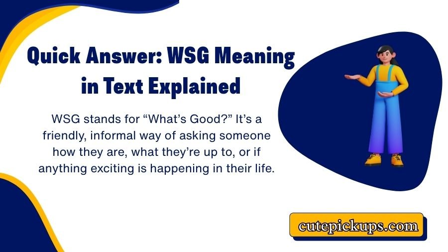 WSG Meaning in Text