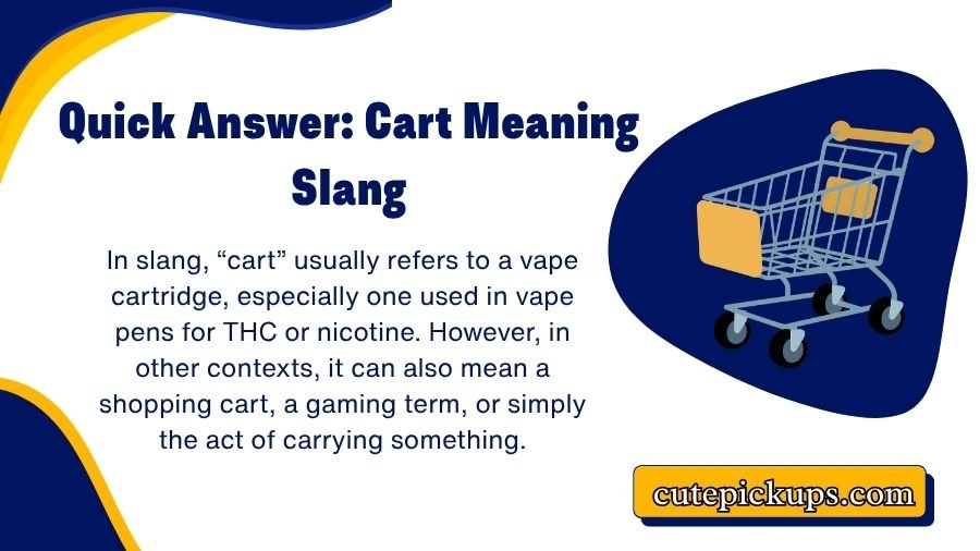 Cart Meaning Slang