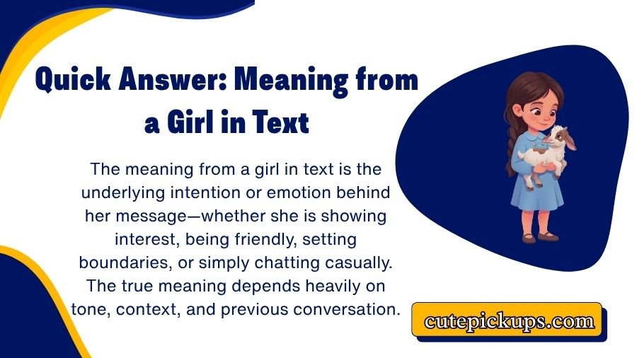 Meaning from a Girl in Text