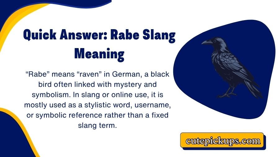 Rabe Slang Meaning